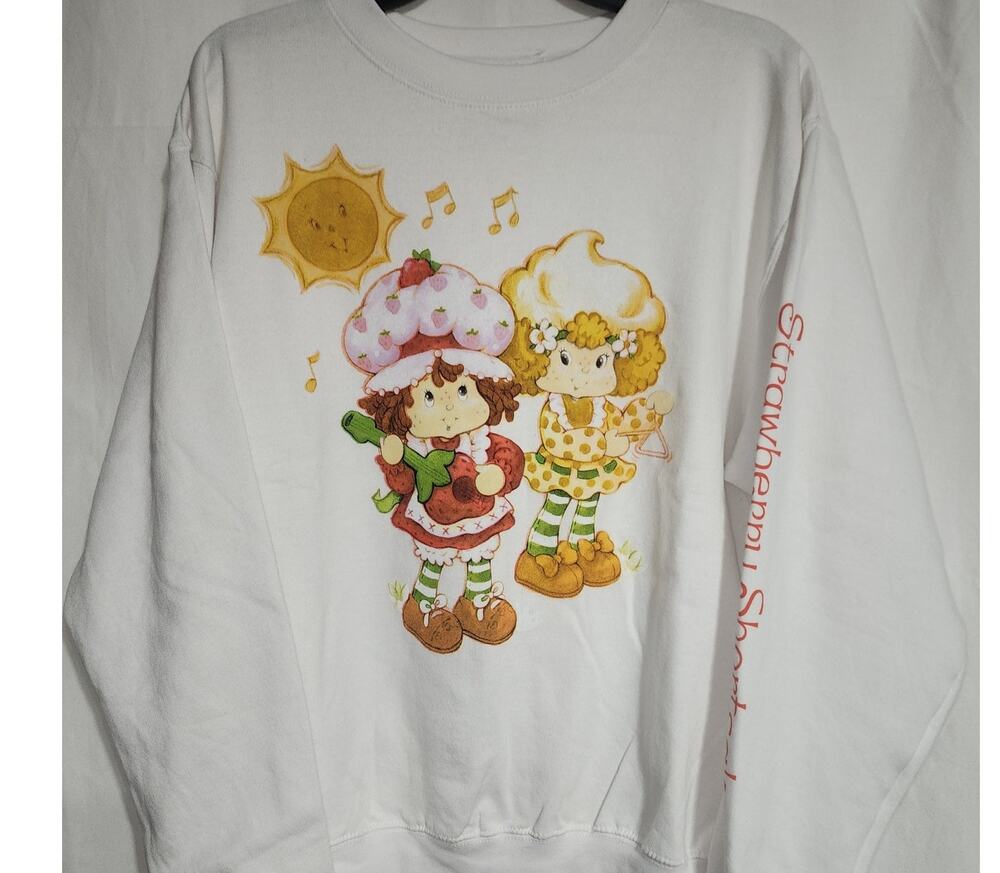 strawberry shortcake playing instruments sweatshirt women's size large